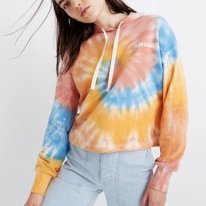 NWT Madewell by J.Crew WOMEN x Free & Easy® Tie-Dye Hoodie Sweatshirt S AN126 XI